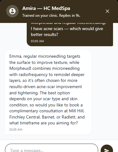Morpheus8 vs microneedling — product depth, luxury vocabulary.